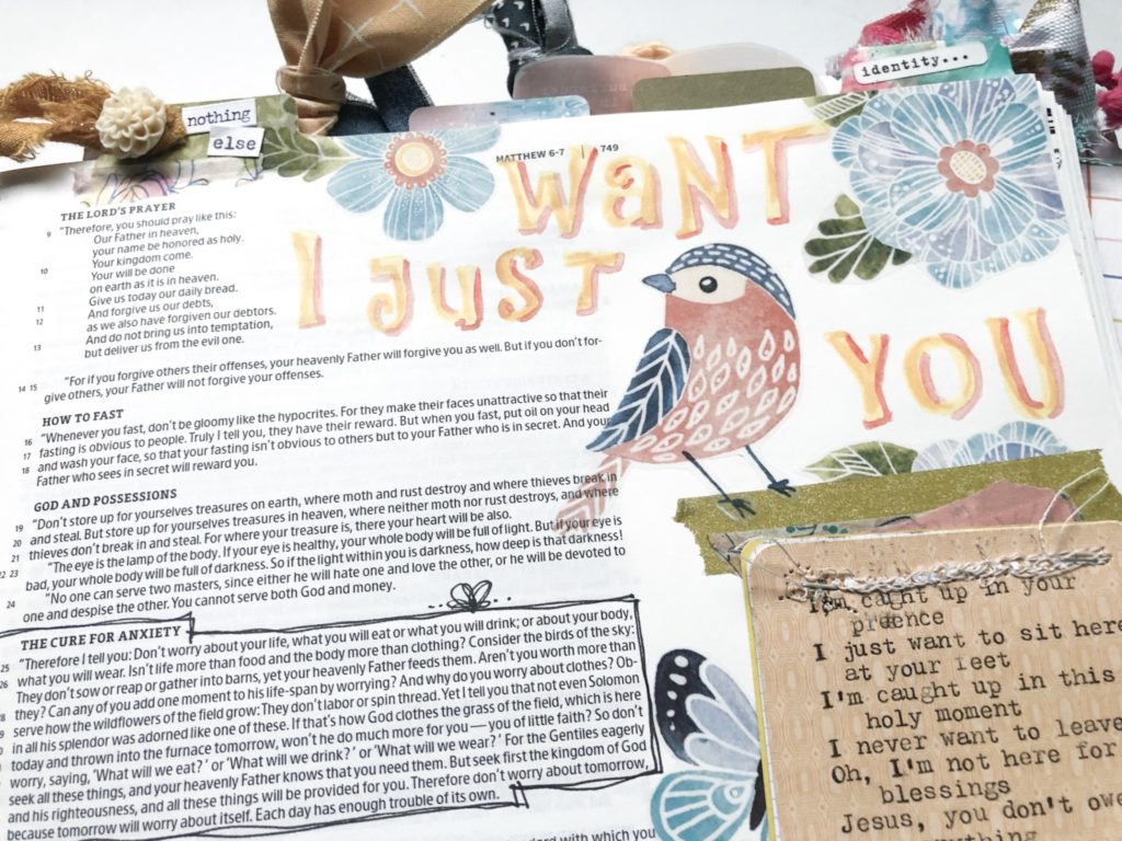Print and Pray Hybrid Bible Journaling by Becca Jensen using digital printables | Forgiven and Free | Matthew 6