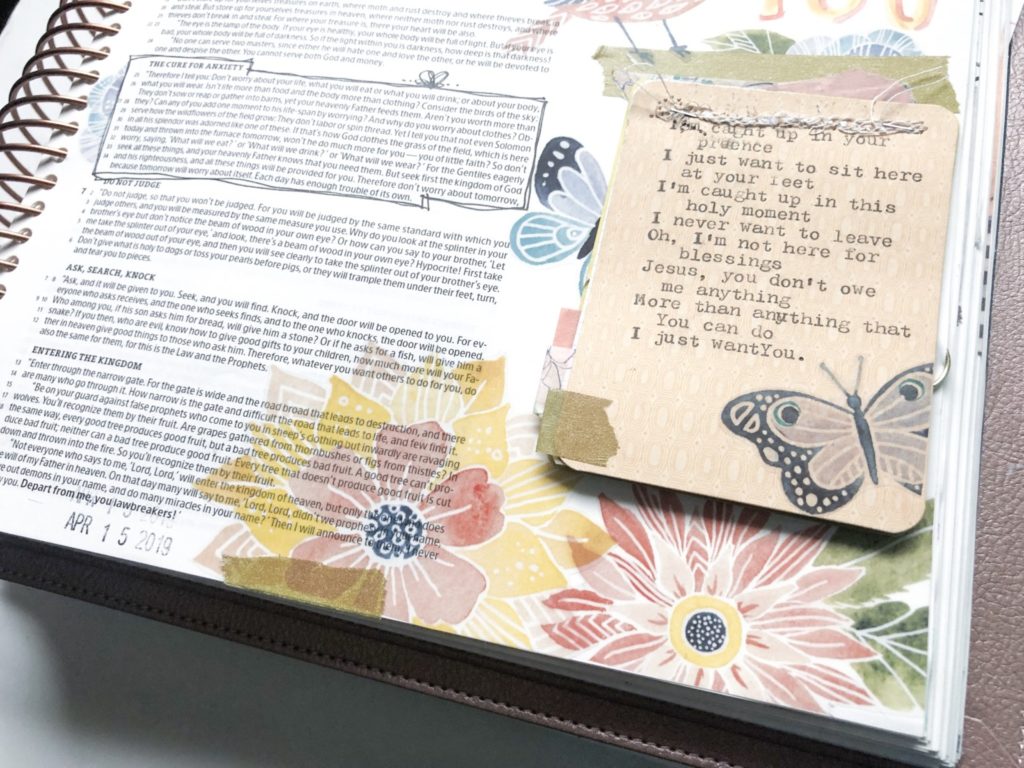 Print and Pray Hybrid Bible Journaling by Becca Jensen using digital printables | Forgiven and Free | Matthew 6