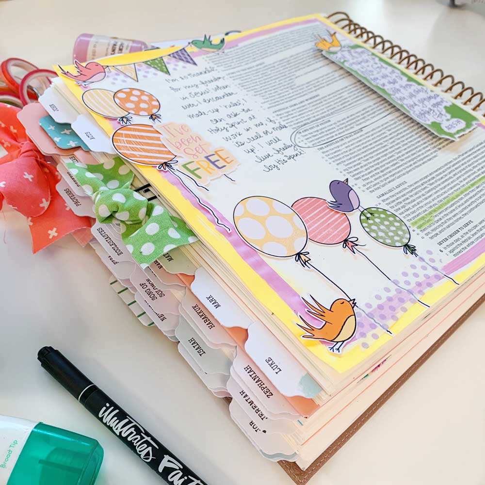 Print and Pray Hybrid Bible Journaling by Cristin Howell using digital printables | Set Free | Acts 5