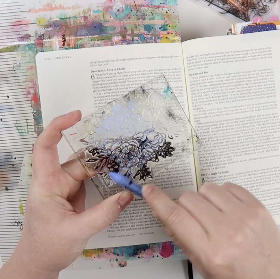 Mixed Media Bible Journaling Process Video by Jillian aka Hello Jillsky | Wild Obedience | Romans 6