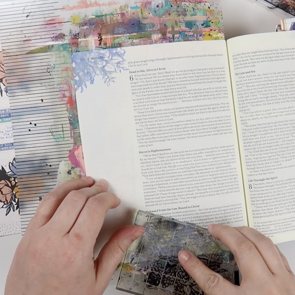 Mixed Media Bible Journaling Process Video by Jillian aka Hello Jillsky | Wild Obedience | Romans 6
