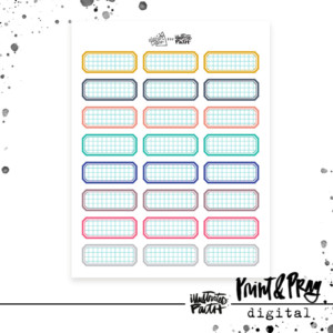 Less Hustle, More Jesus Colors Grid Rainbow Labels