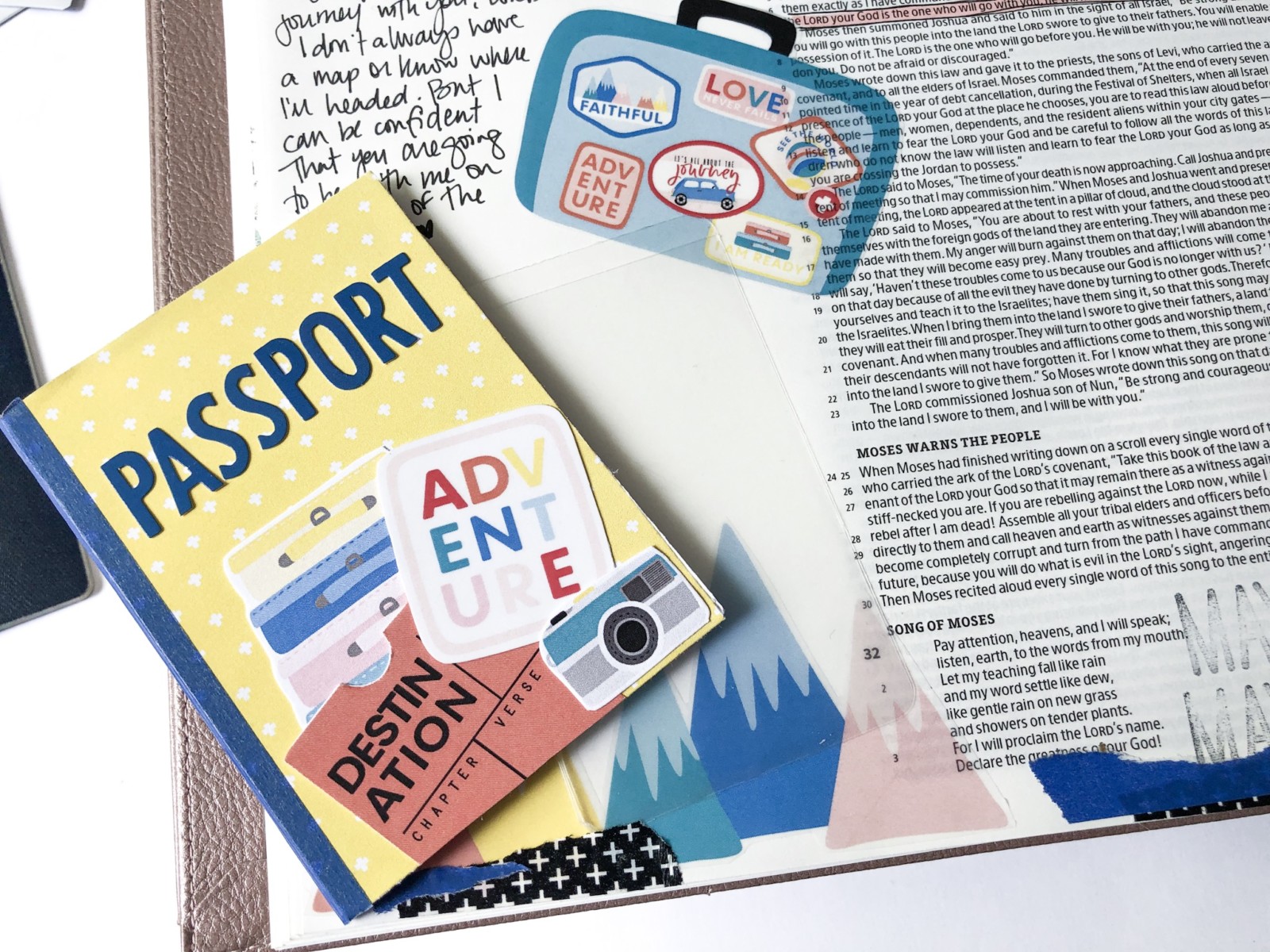 Print and Pray Bible Journaling by Rebecca Jensen | Faithful Journey | Deuteronomy 31:6