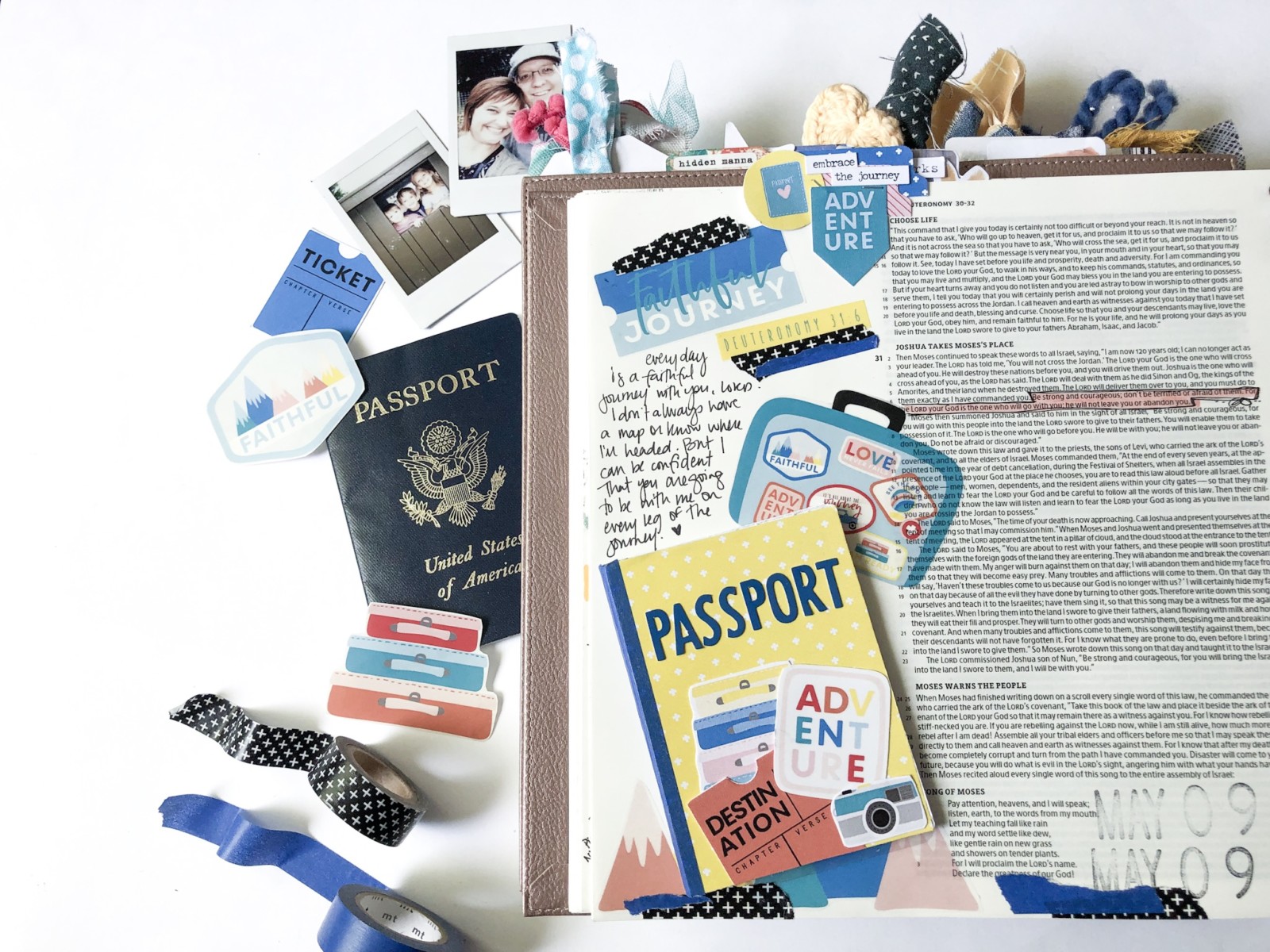 Print and Pray Bible Journaling by Rebecca Jensen | Faithful Journey | Deuteronomy 31:6