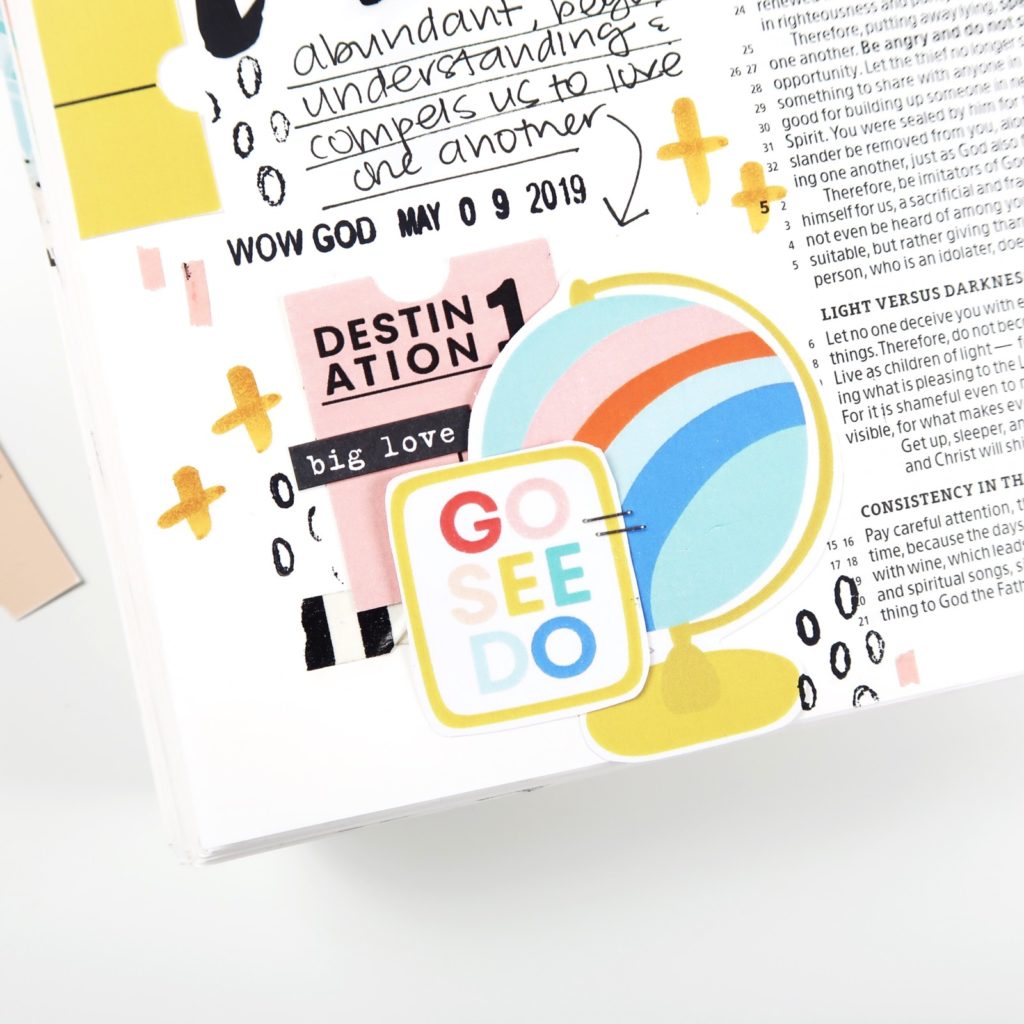 Print and Pray Bible Journaling Process Video by Jillian aka Hello Jillsky using digital printables | Discover His Love | Faithful Journey by Shawna Clingerman | Better Together Collab | Ephesians 3:18