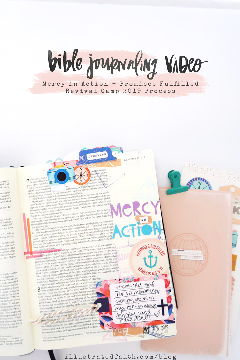 Revival Camp 2019 | Bible Journaling Process Video by Jillian aka Hello Jillsky | Genesis 7:16