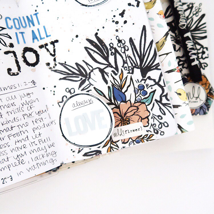 Traveler's Notebook Process Video by Jillian aka Hello Jillsky | Wild[flower] Devotional Kit | Wild Surrender | James 1:2-4