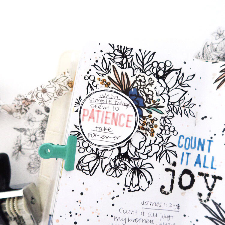 Traveler's Notebook Process Video by Jillian aka Hello Jillsky | Wild[flower] Devotional Kit | Wild Surrender | James 1:2-4