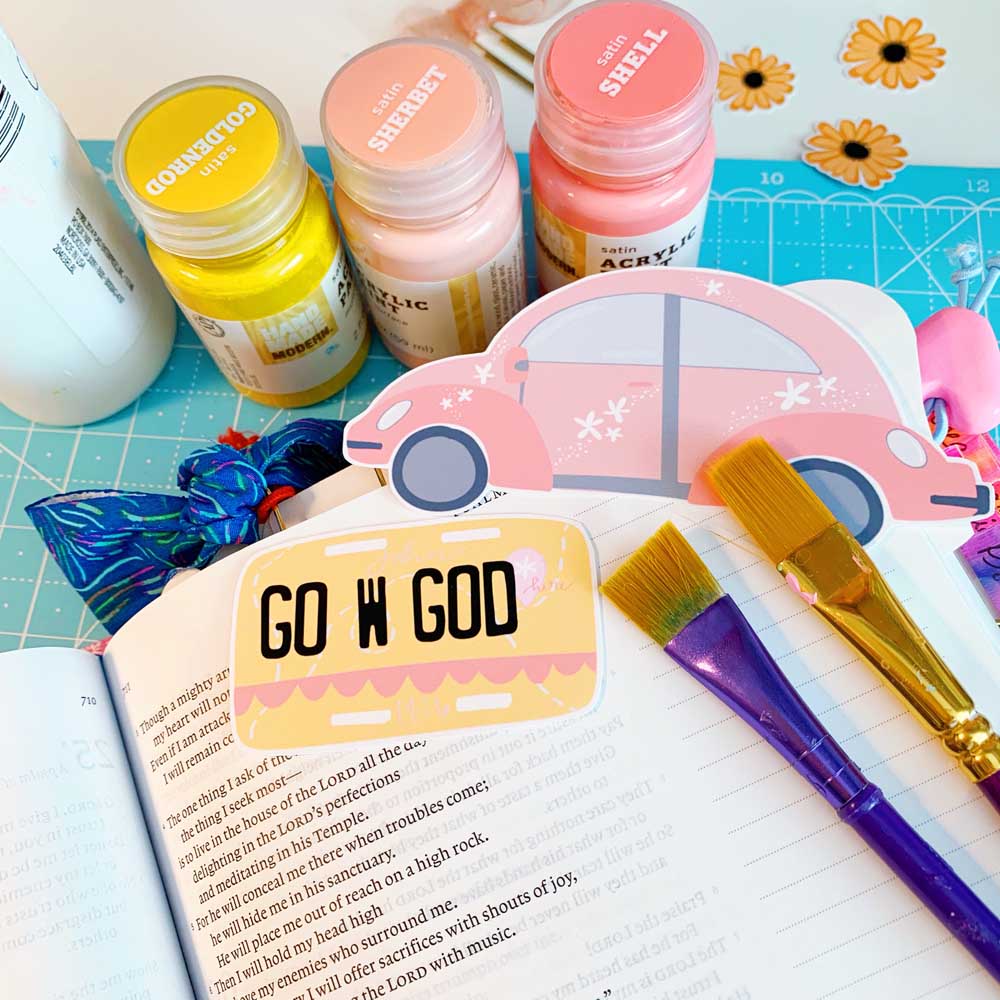 Print and Pray Hybrid Mixed Media Bible Journaling Tutorial by Cristin Howell using digital printables | Add a Color Gradient to Your Margins | Psalm 27