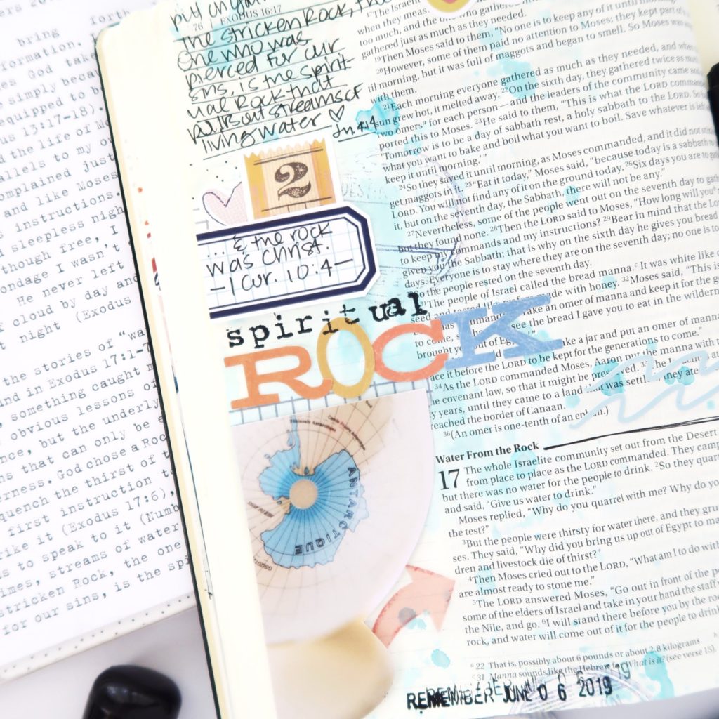 Revival Camp 2019 | Bible Journaling Process Video by Jillian aka Jillsky | Spiritual Rock Exodus 17:1-7