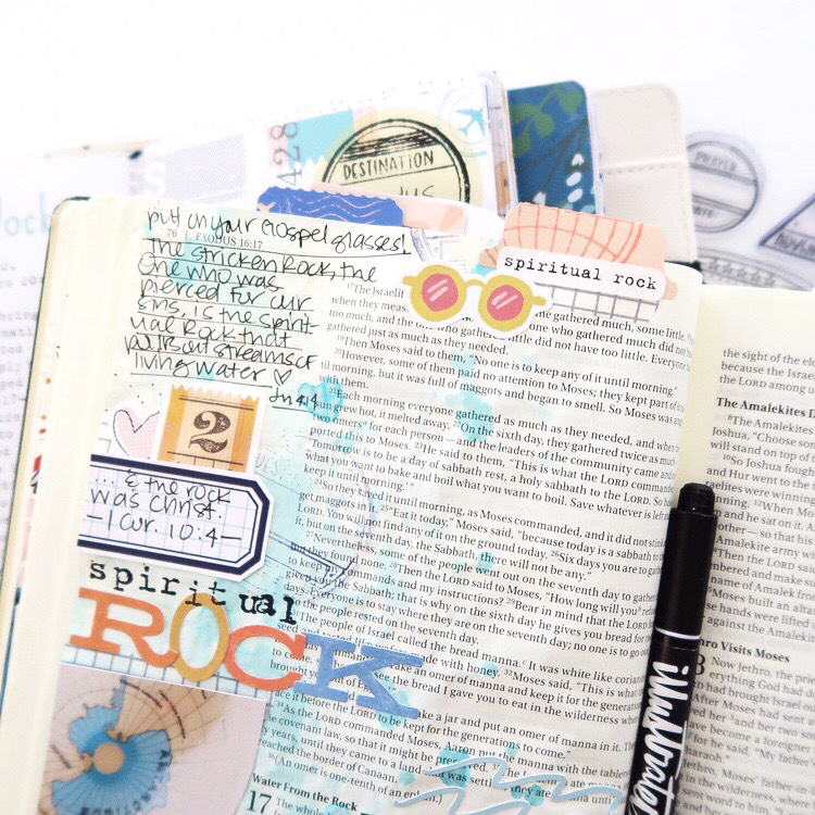 Revival Camp 2019 | Bible Journaling Process Video by Jillian aka Jillsky | Spiritual Rock Exodus 17:1-7