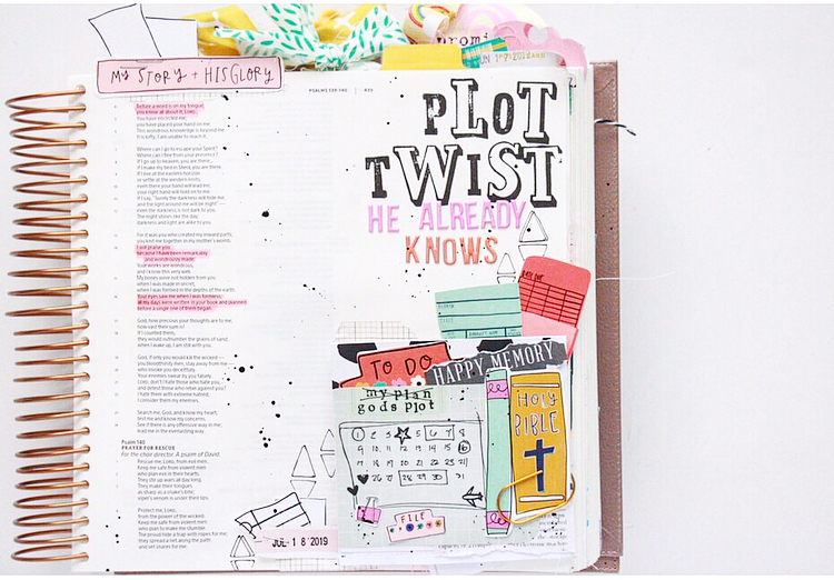 Bible Journaling Tutorial by Bekah aka Simply Bekah | Pop Up Card | Storyteller Devotional Kit