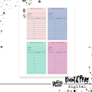 Library Cards- July 2019 colors