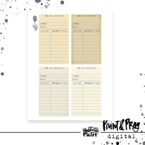 Library Cards- Vintage colors