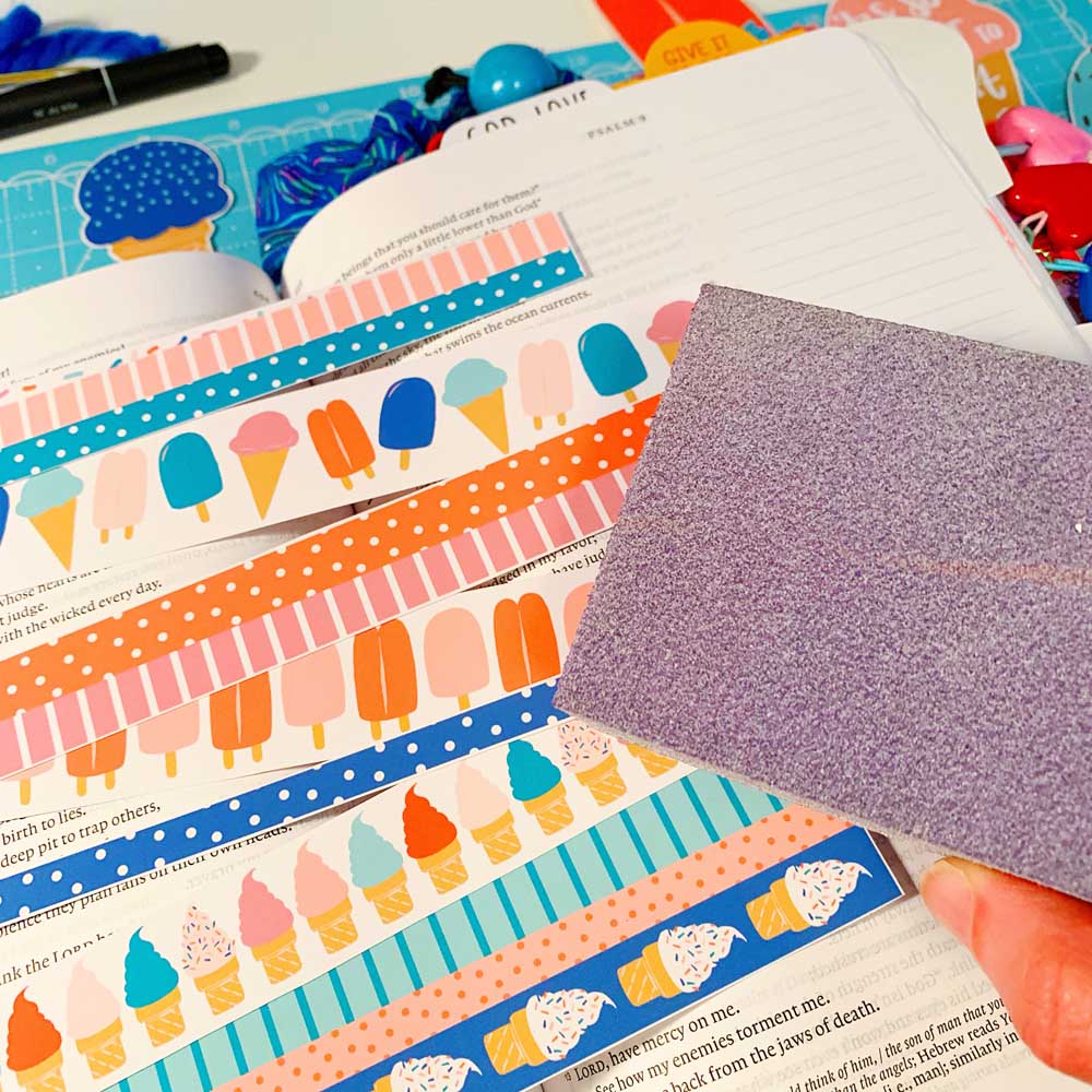 Print and Pray Hybrid Bible Journaling Tutorial by Cristin Howell using digital printables | Let's Use Washi Strips! | Psalm 9:10