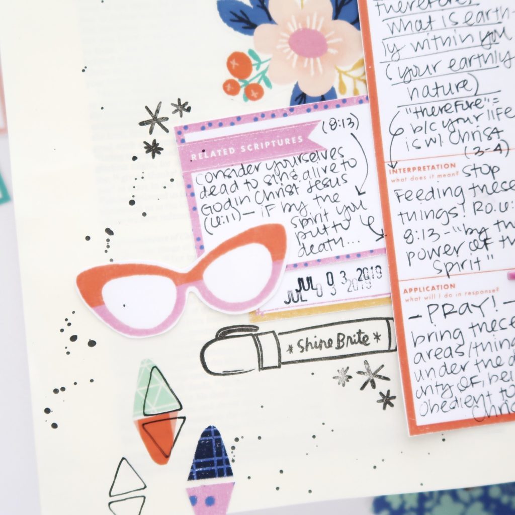 Print and Pray Hybrid Bible Journaling Process Video by Jillian aka Hello Jillsky using digital printables | The Living Word Devotional Kit | Colossians 3