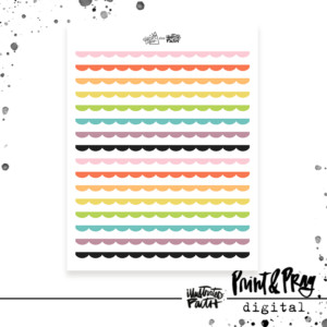 Rainbow Scallop Washi