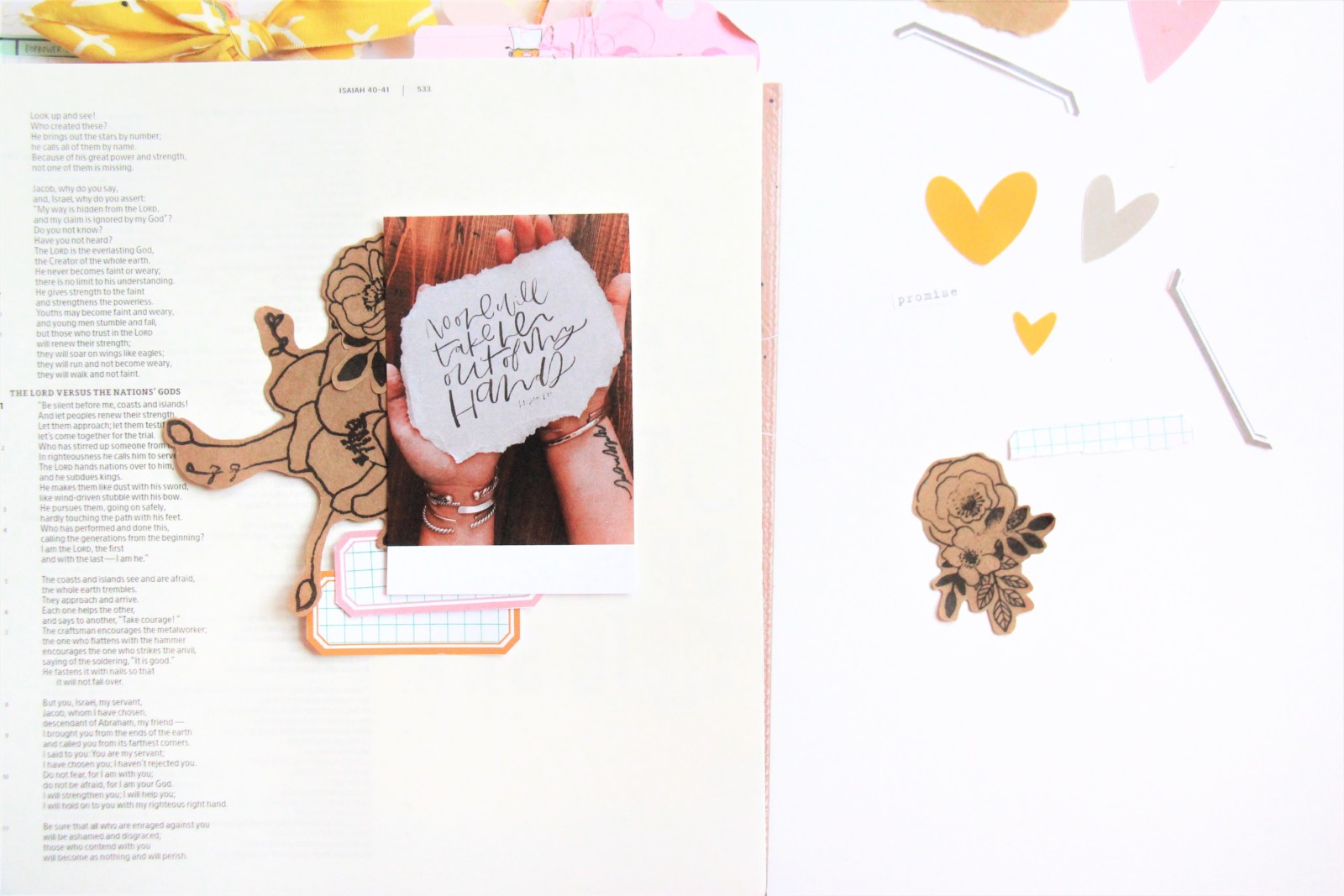 Bible Journaling Tutorial by Bekah Lynn aka Simply Bekah | Heartlayers Devotional Kit | The Promise | Isaiah 40:28