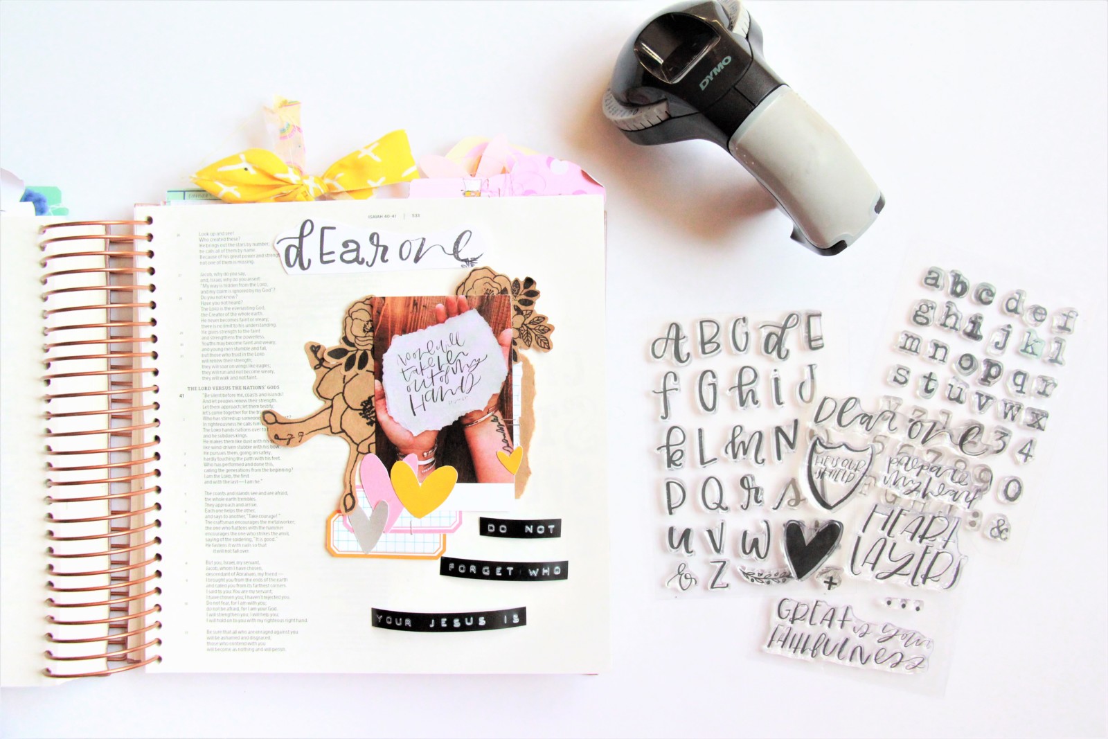 Bible Journaling Tutorial by Bekah Lynn aka Simply Bekah | Heartlayers Devotional Kit | The Promise | Isaiah 40:28