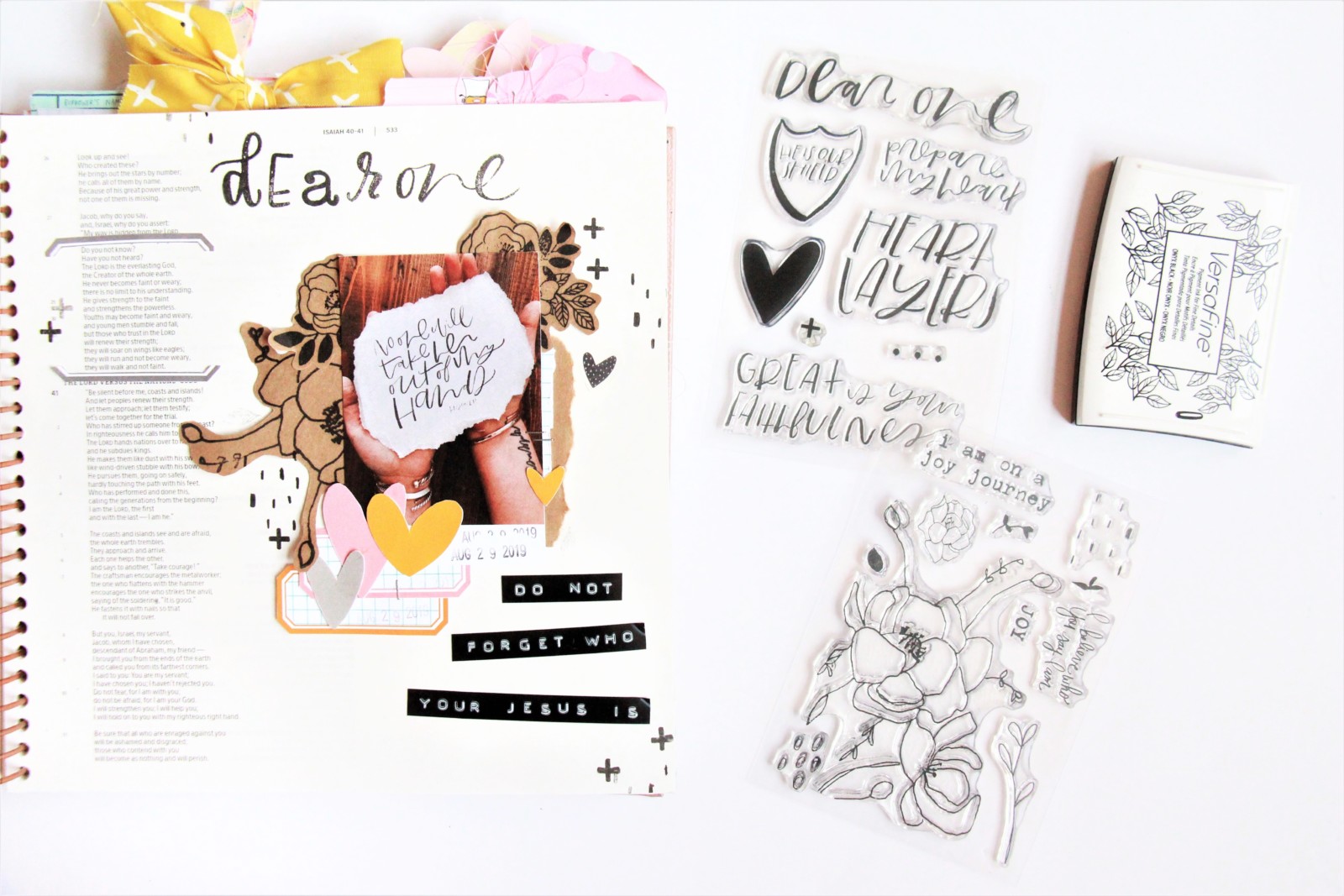 Bible Journaling Tutorial by Bekah Lynn aka Simply Bekah | Heartlayers Devotional Kit | The Promise | Isaiah 40:28