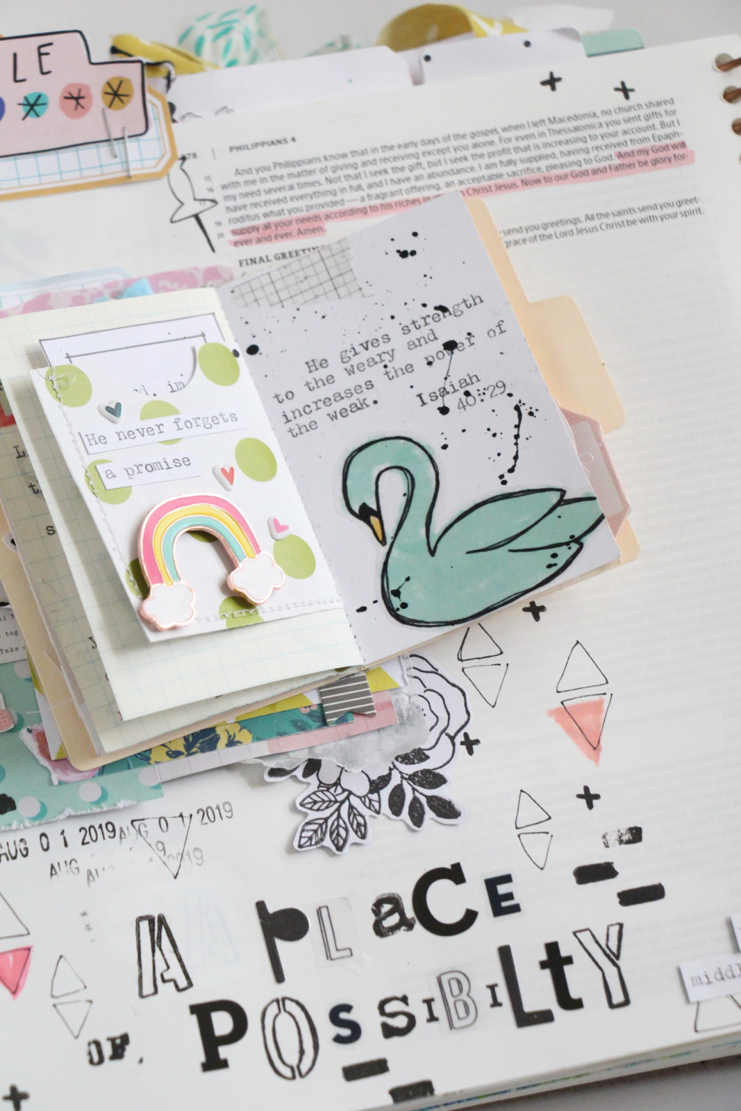 Bible Journaling Tutorial - creating a file folder booklet by Bekah aka Simply Bekah | A Book of Promises | Storyteller Devotional