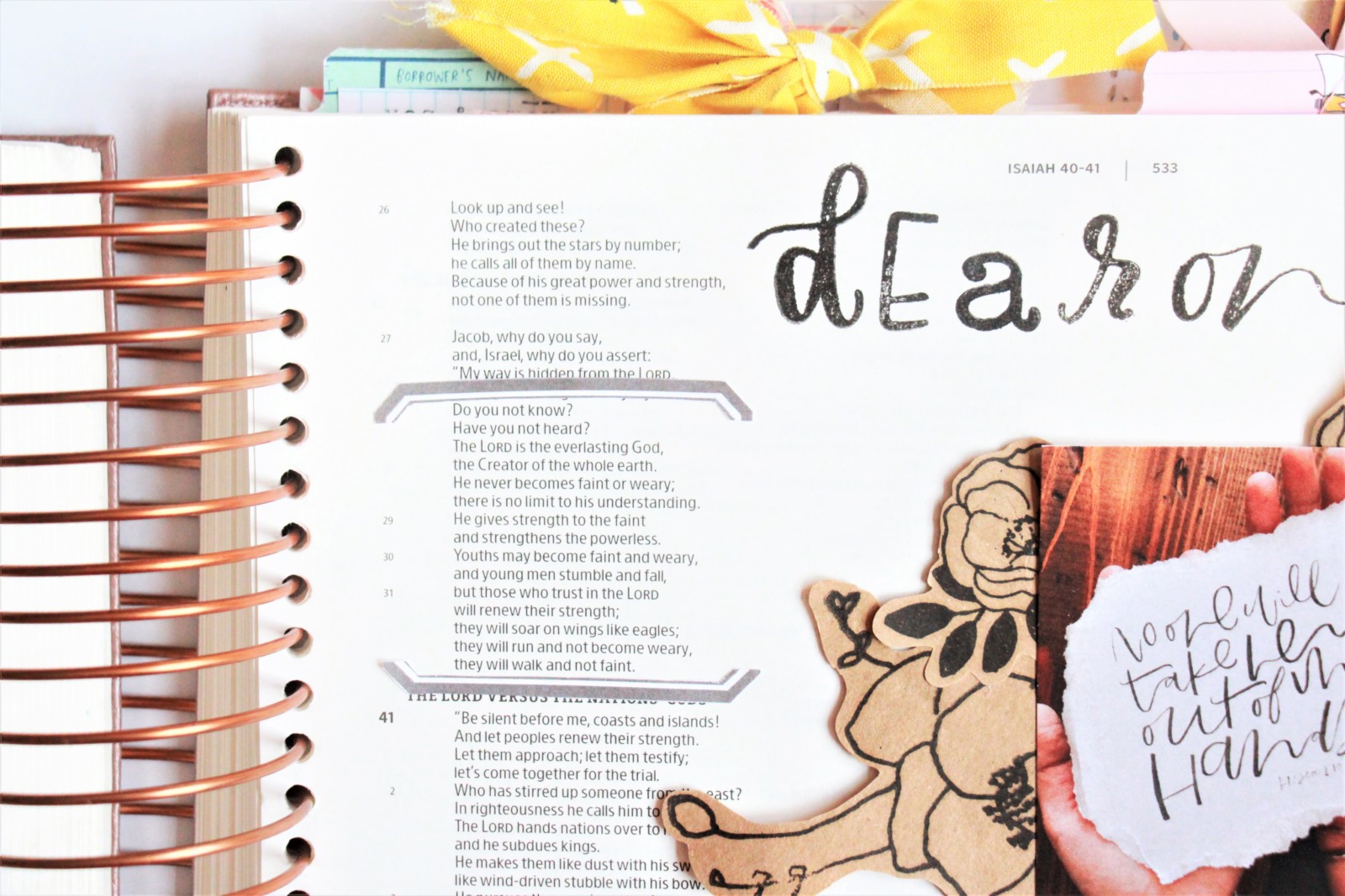 Bible Journaling Tutorial by Bekah Lynn aka Simply Bekah | Heartlayers Devotional Kit | The Promise | Isaiah 40:28