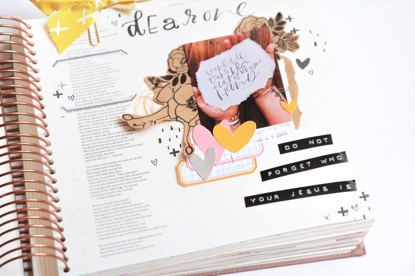 Bible Journaling Tutorial by Bekah Lynn aka Simply Bekah | Heartlayers Devotional Kit | The Promise | Isaiah 40:28