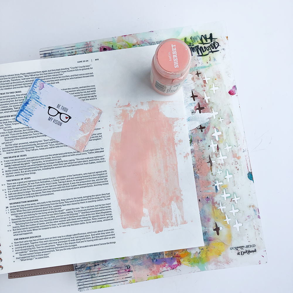 mixed media bible journaling tutorial by Heather Grenwood | Layers Upon Layers | Revival Camp New Testament 2019