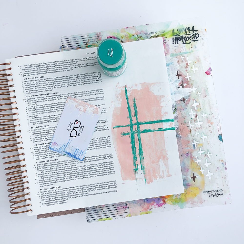mixed media bible journaling tutorial by Heather Grenwood | Layers Upon Layers | Revival Camp New Testament 2019