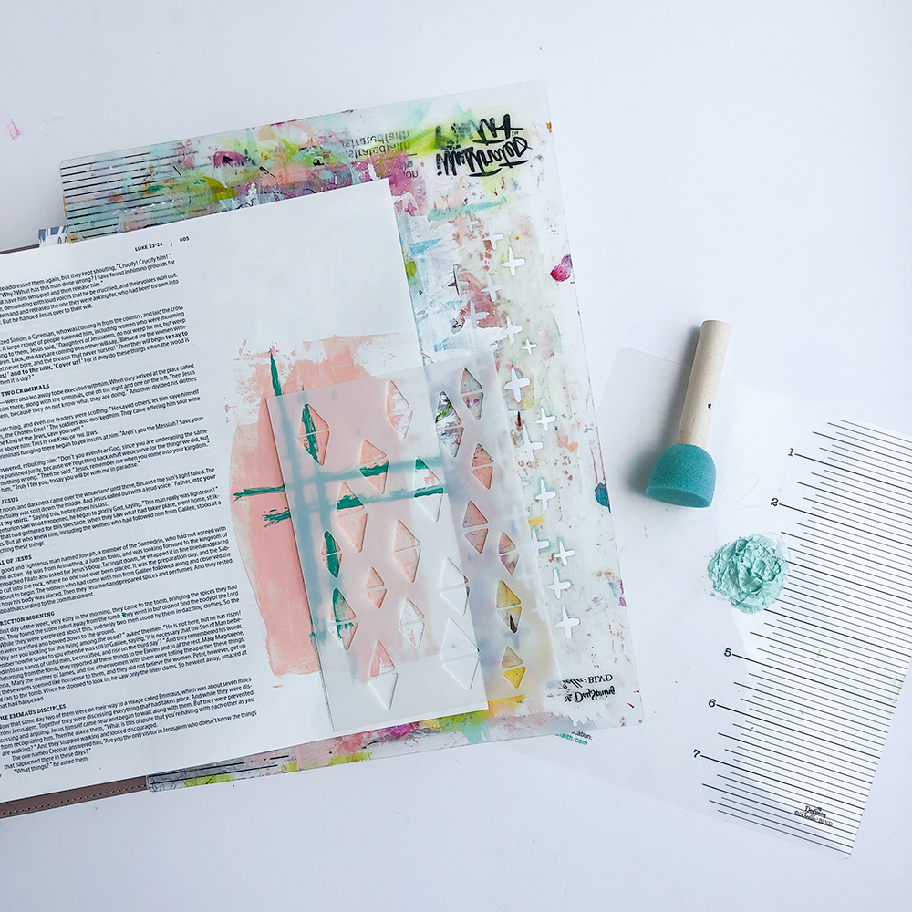 mixed media bible journaling tutorial by Heather Grenwood | Layers Upon Layers | Revival Camp New Testament 2019