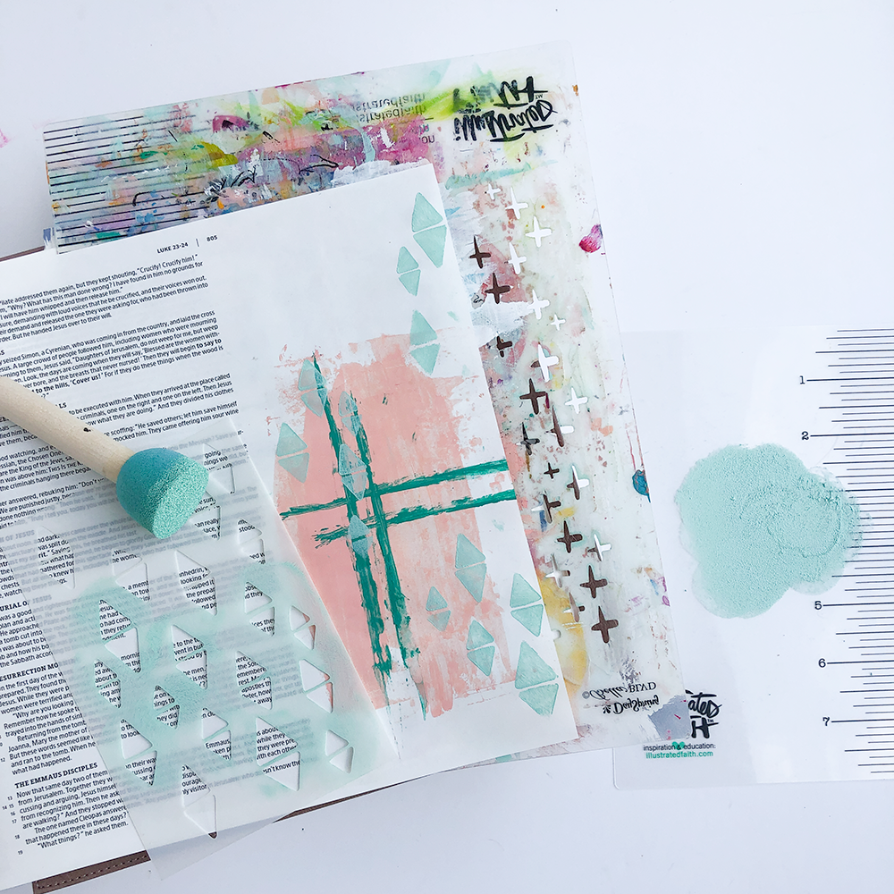 mixed media bible journaling tutorial by Heather Grenwood | Layers Upon Layers | Revival Camp New Testament 2019