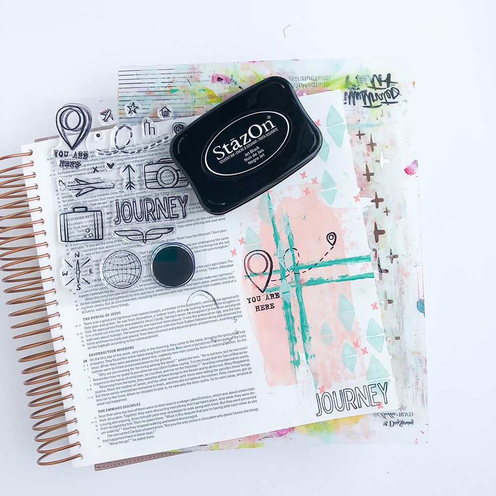 mixed media bible journaling tutorial by Heather Grenwood | Layers Upon Layers | Revival Camp New Testament 2019