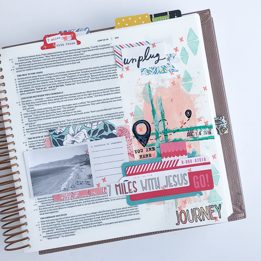 mixed media bible journaling tutorial by Heather Grenwood | Layers Upon Layers | Revival Camp New Testament 2019