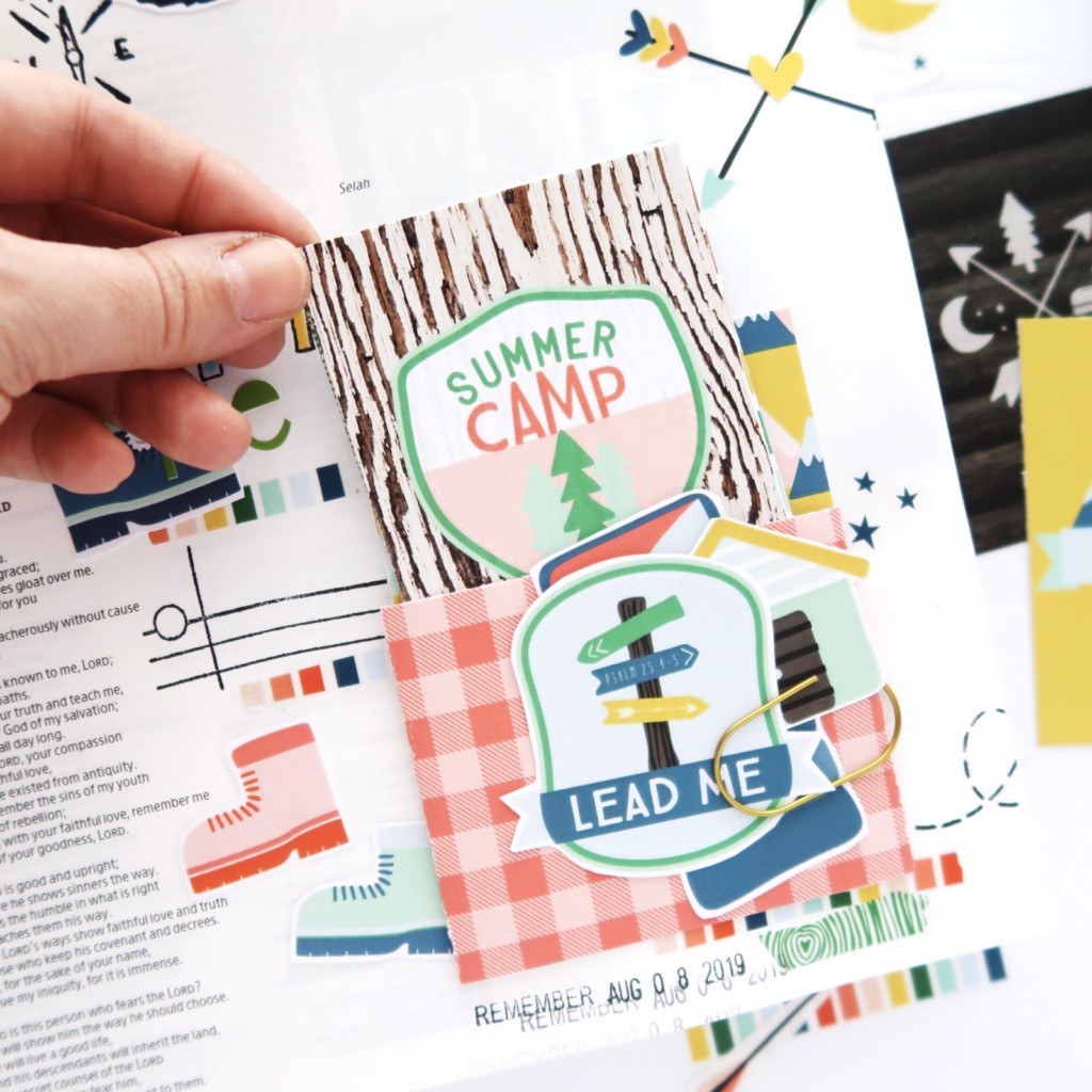 Print and Pray Hybrid Bible Journaling Process Video by Jillian aka Hello Jillsky using digital printables | Camp Kumbaya | Psalm 25:4-5