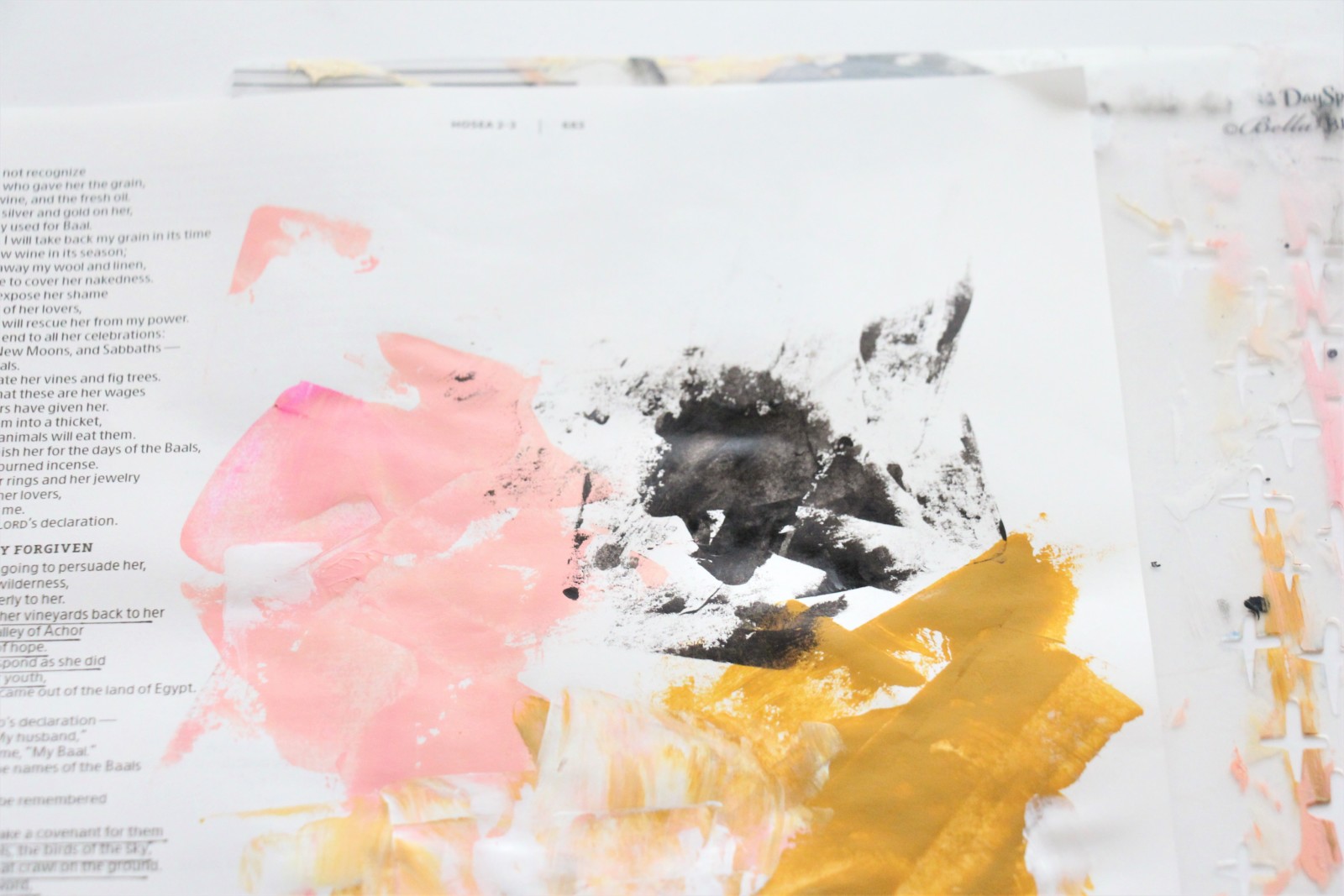 Mixed Media Bible Journaling Tutorial by Bekah aka Simply Bekah | Heart Layers Devotional | Hosea 2