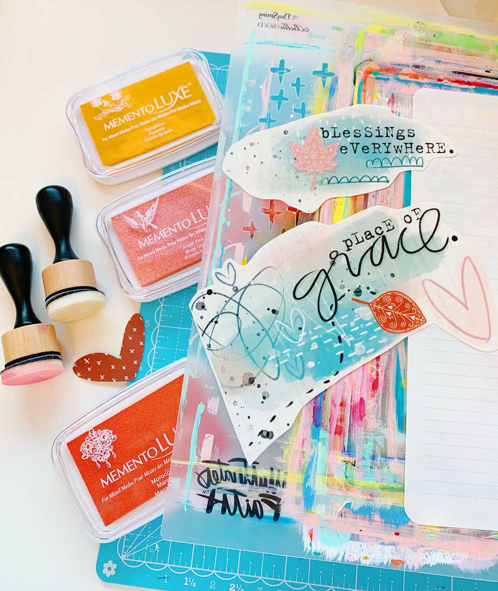 Hybrid Print and Pray Bible Journaling tutorial by Cristin Howell using digital printables | Using Collage Printables | John 3