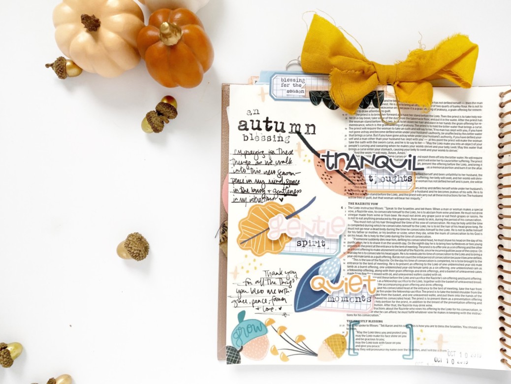 Print and Pray Bible Journaling by Rebecca Jensen using digital printables | Numbers 6:24-26 | Blessing for this Season