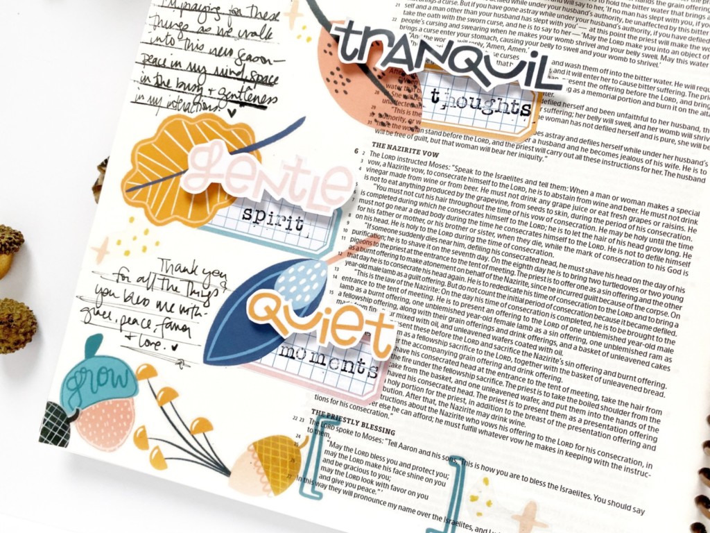 Print and Pray Bible Journaling by Rebecca Jensen using digital printables | Numbers 6:24-26 | Blessing for this Season