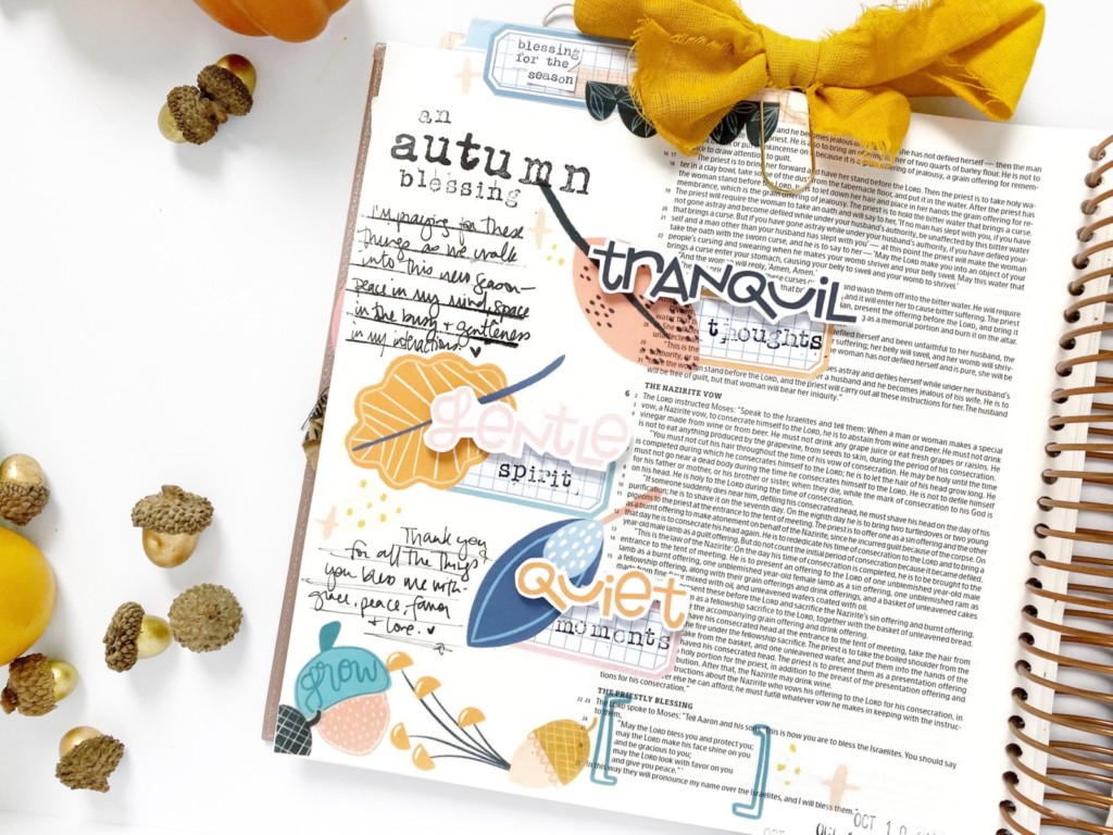 Print and Pray Bible Journaling by Rebecca Jensen using digital printables | Numbers 6:24-26 | Blessing for this Season