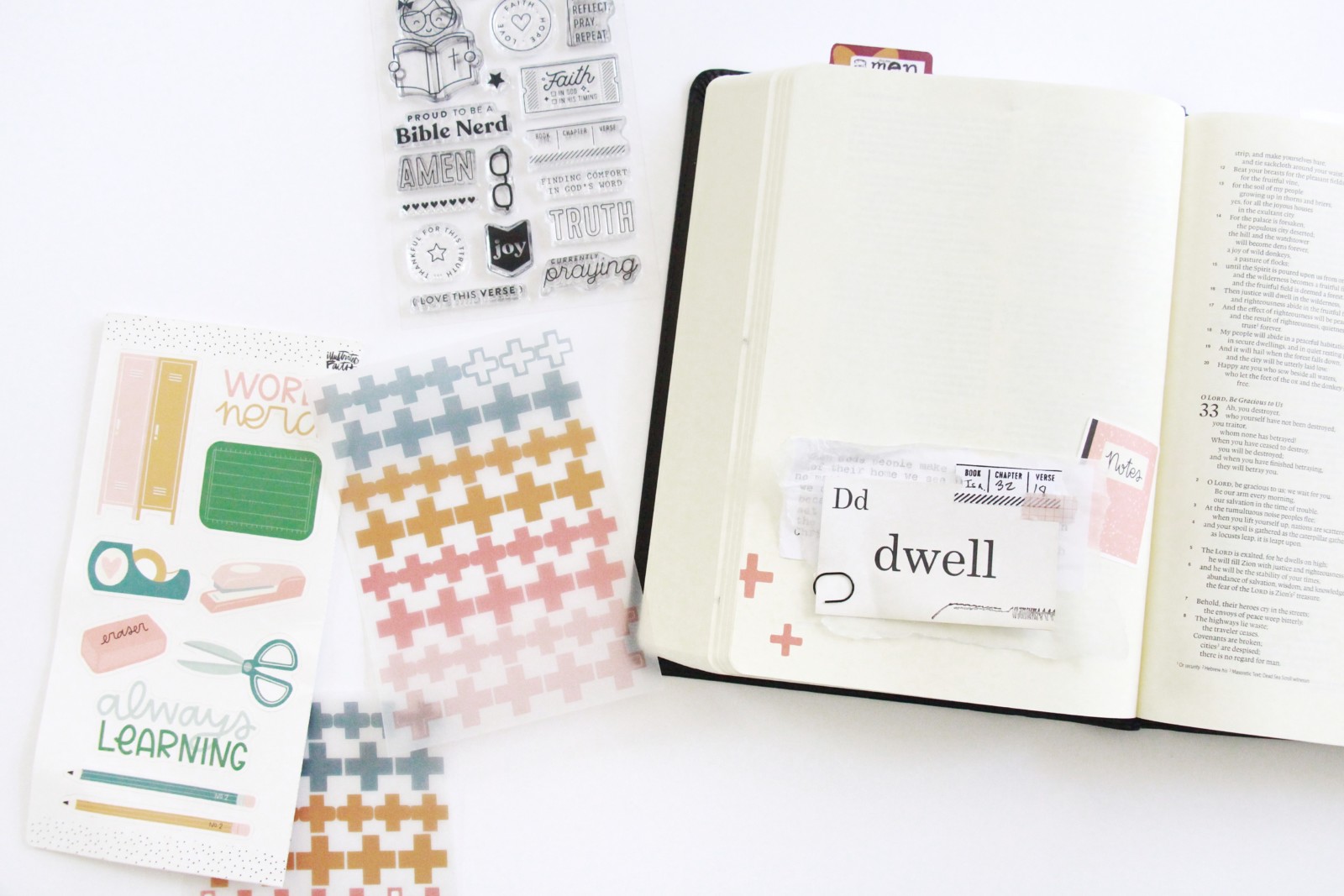 Bible Journaling by Bekah Lynn | Word Nerd Devotional Kit | Defining the word DWELL