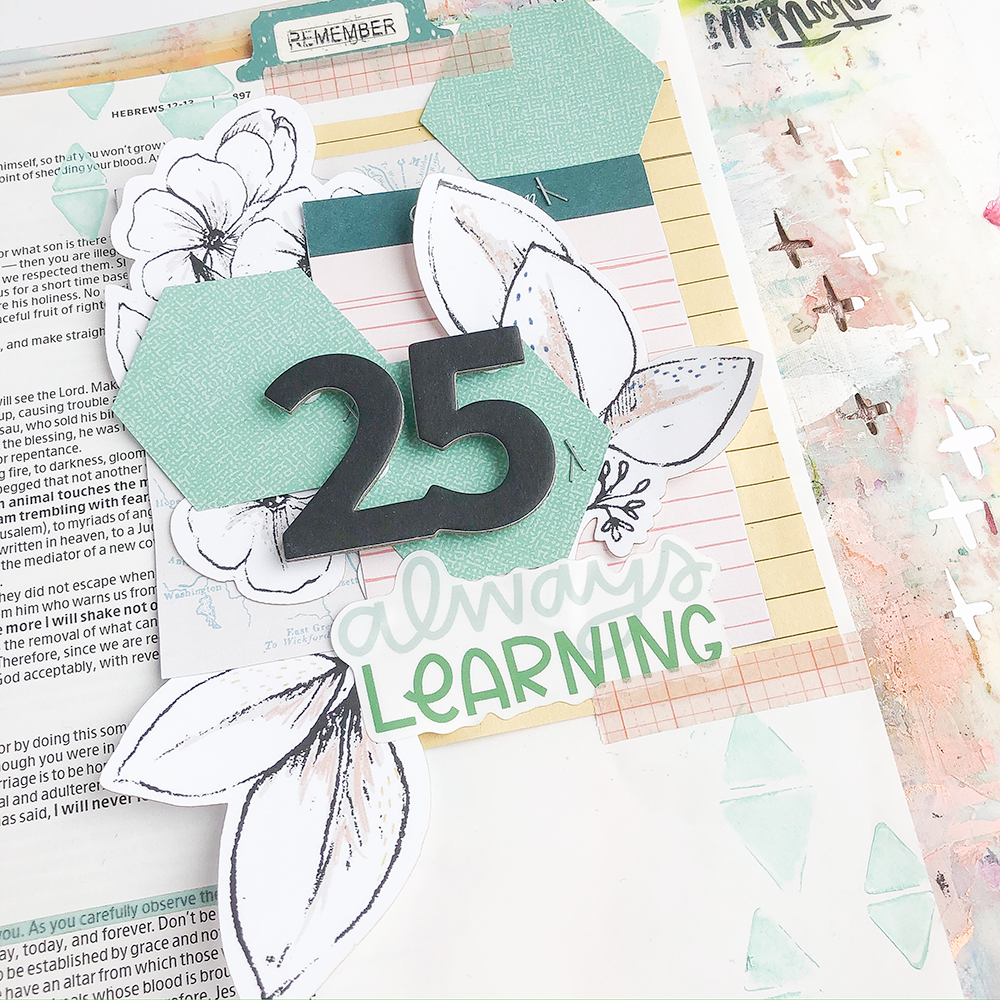 Mixed Media Bible Journaling Step-by-Step Process by Heather Greenwood | 25 Years | Hebrews 13:7