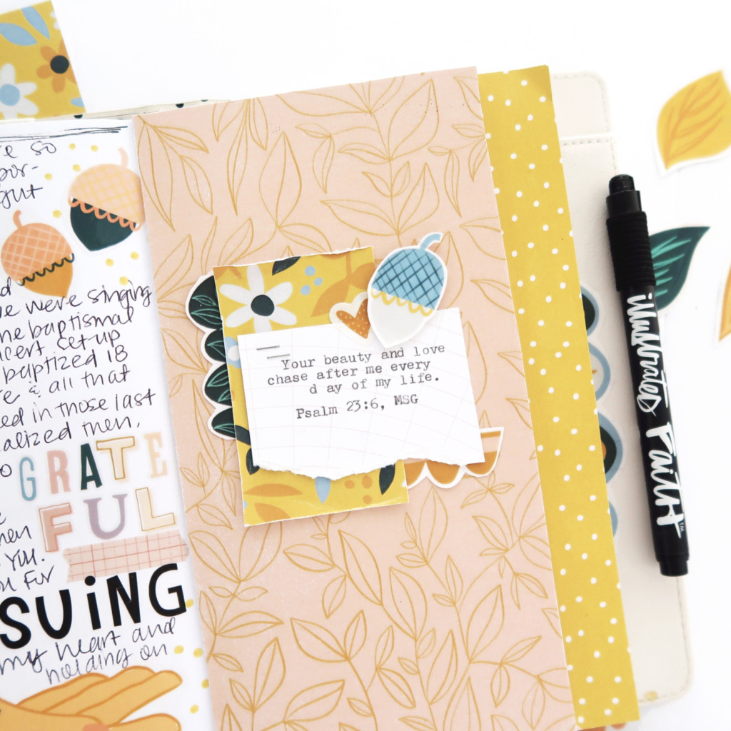 Print and Pray Journaling - Traveler's Notebook Process Video by Jillian aka Hello Jillsky using digital printables | Psalm 23:6