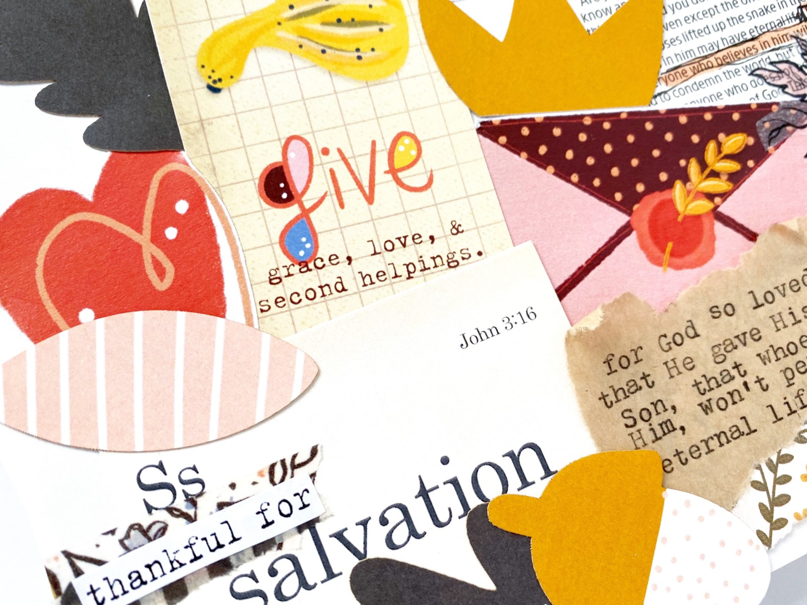 Print and Pray Bible Journaling by Becca Jensen using digital printables | Gratitude Documented: Day 7 | Salvation [John 3:16]