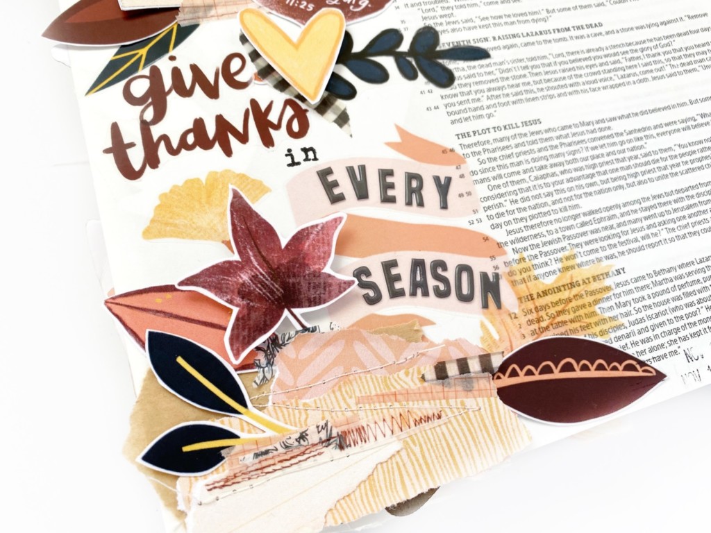 Print and Pray Bible Journaling by Becca Jensen | Give Thanks in Every Season | John 11:25