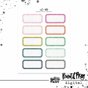 Christmas Glitter JUMBO Labels