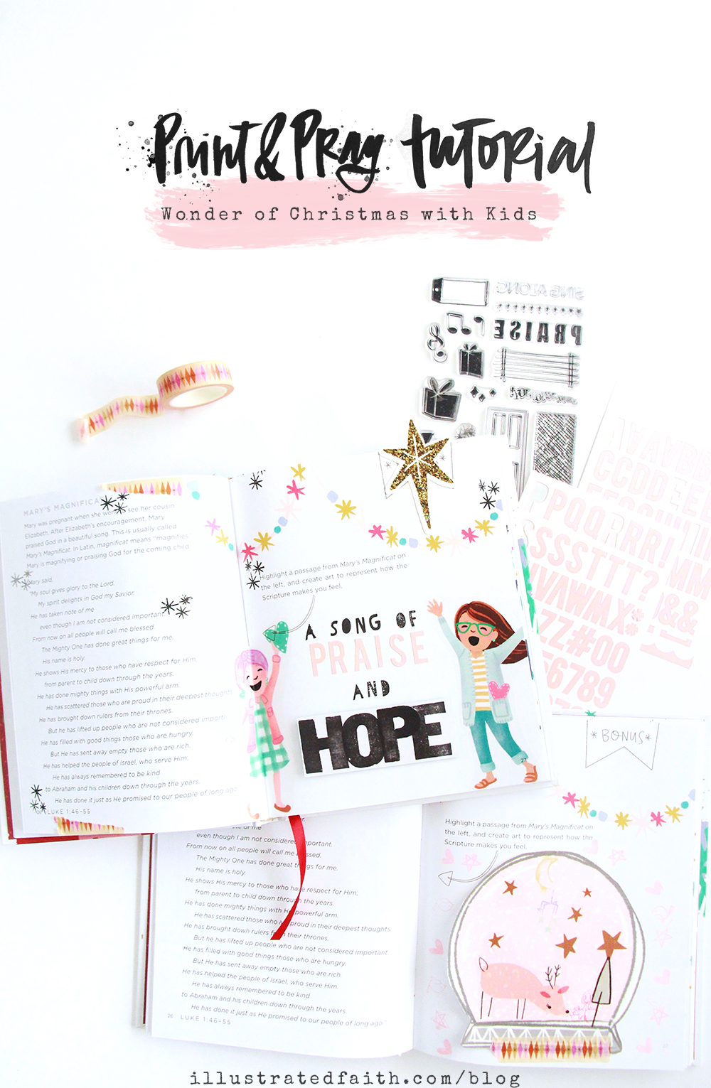 The Wonder of Christmas | Day 4 | Bible Journaling With Kids by Bekah Lynn aka SimplyBekah