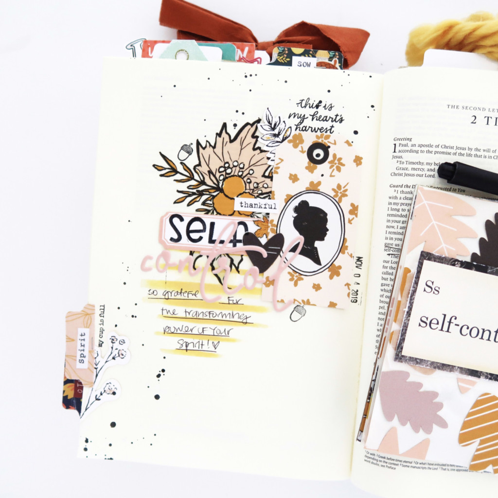 Gratitude Documented Bible Journaling Process Video by Jillian aka Hello Jillsky | Day 4 Self-Control