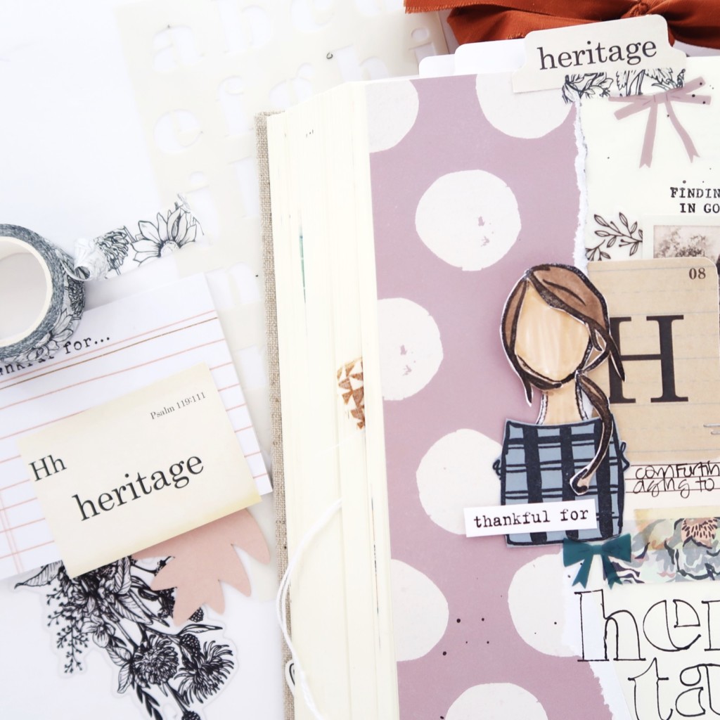 Gratitude Documented Bible Journaling Process Video by Jillian aka Hello Jillsky | Day 18 Heritage