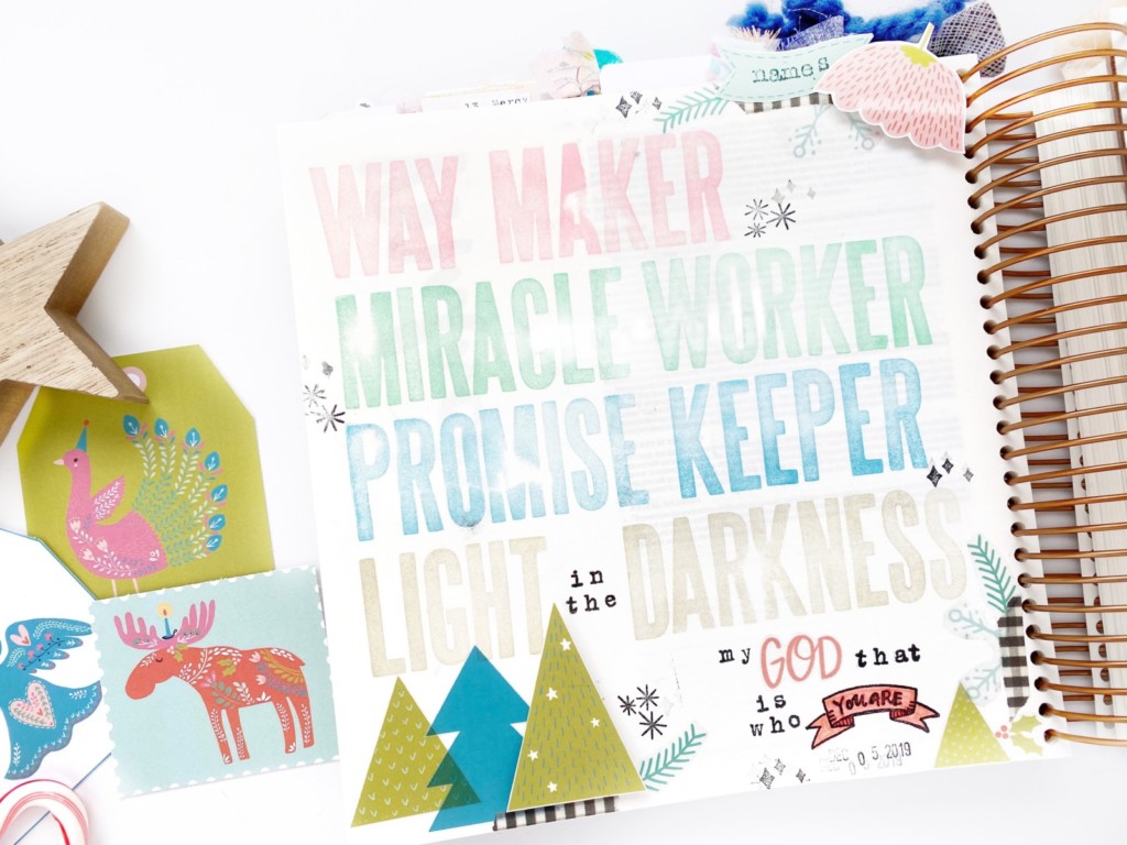 Print and Pray Bible Journaling + Wonder of Christmas by Becca Jensen using digital printables | Names of Jesus | Day 5