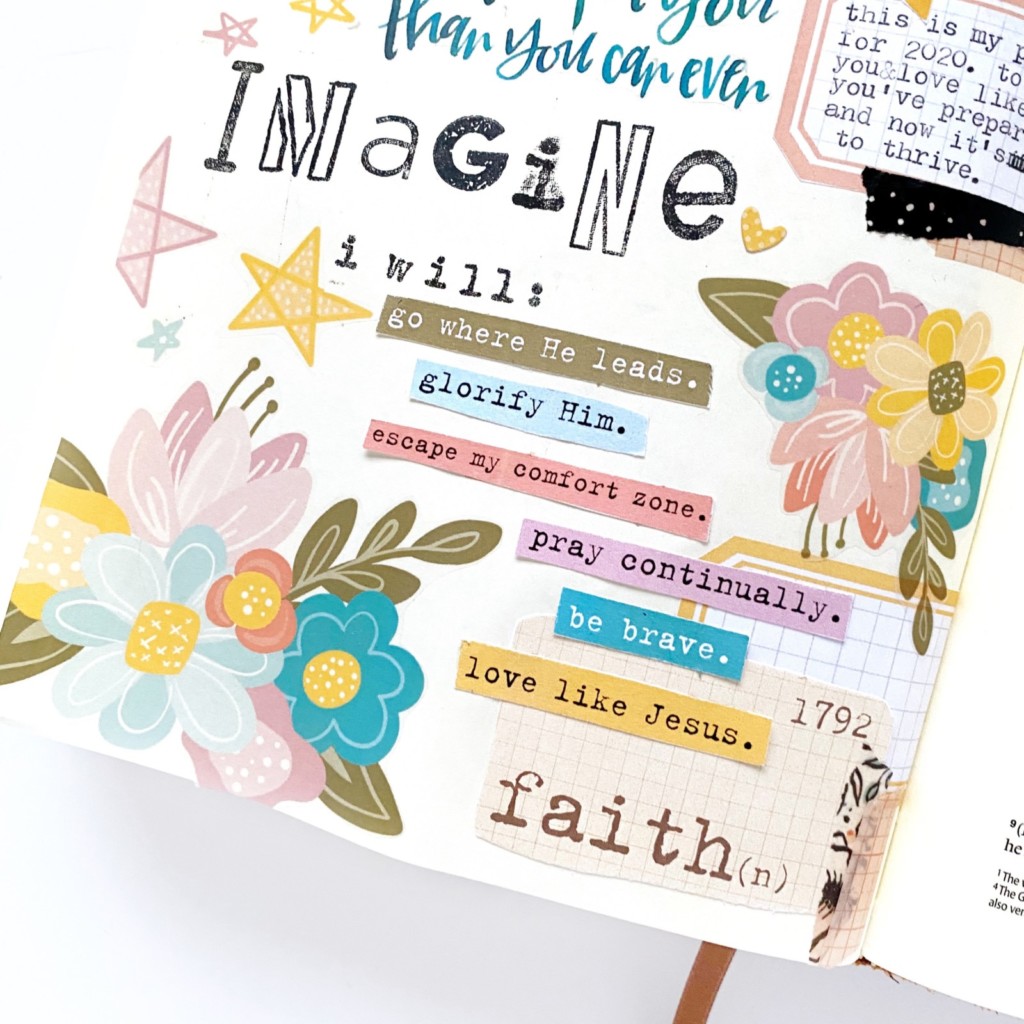 Print and Pray Bible Journaling by Becca Jensen using digital printables | My Prayer for 2020